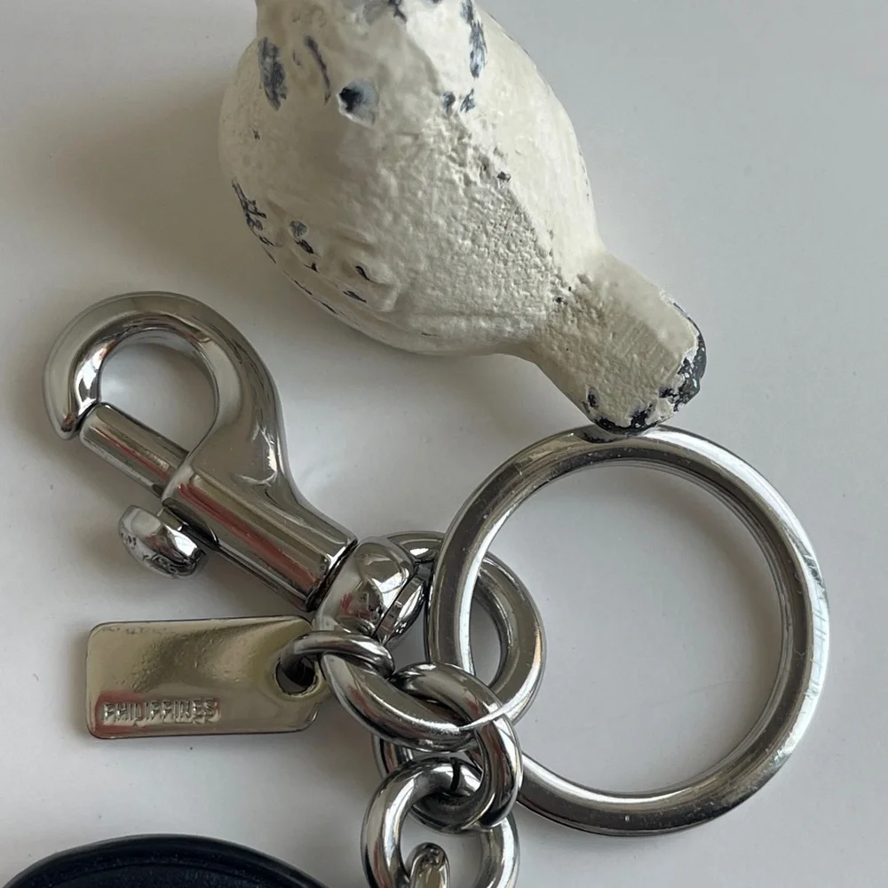 COACH Cherry Leather Bag Charm Key Fob